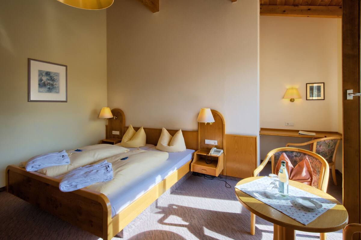 Double or Twin Room | Hypo-allergenic bedding, down comforters, desk, iron/ironing board