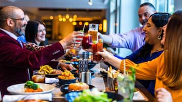 Breakfast, lunch and dinner served