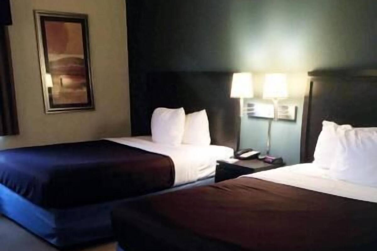 Desk, blackout curtains, soundproofing, iron/ironing board