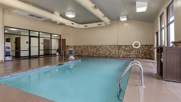 Indoor pool, open 7:00 AM to 11:00 AM, sun loungers
