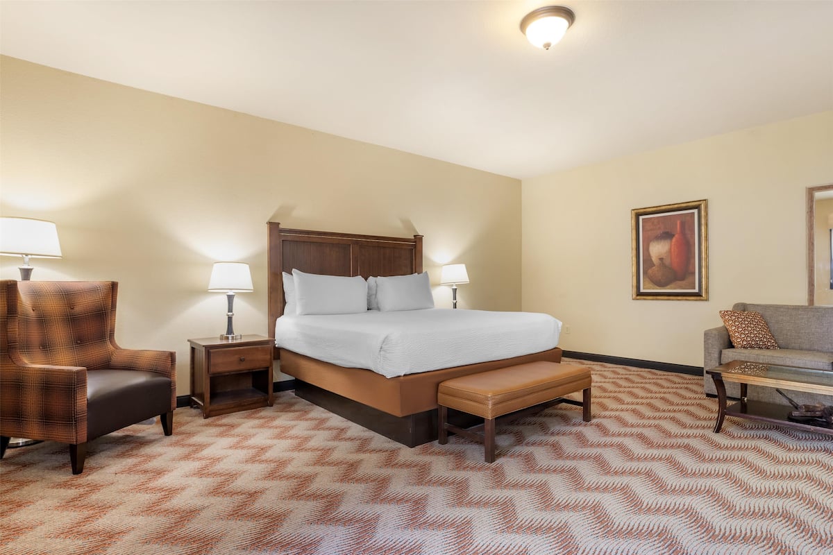 Suite, 1 King Bed, Non Smoking, Jetted Tub (Walk-in Shower;with Sofabed) | 1 bedroom, in-room safe, desk, laptop workspace
