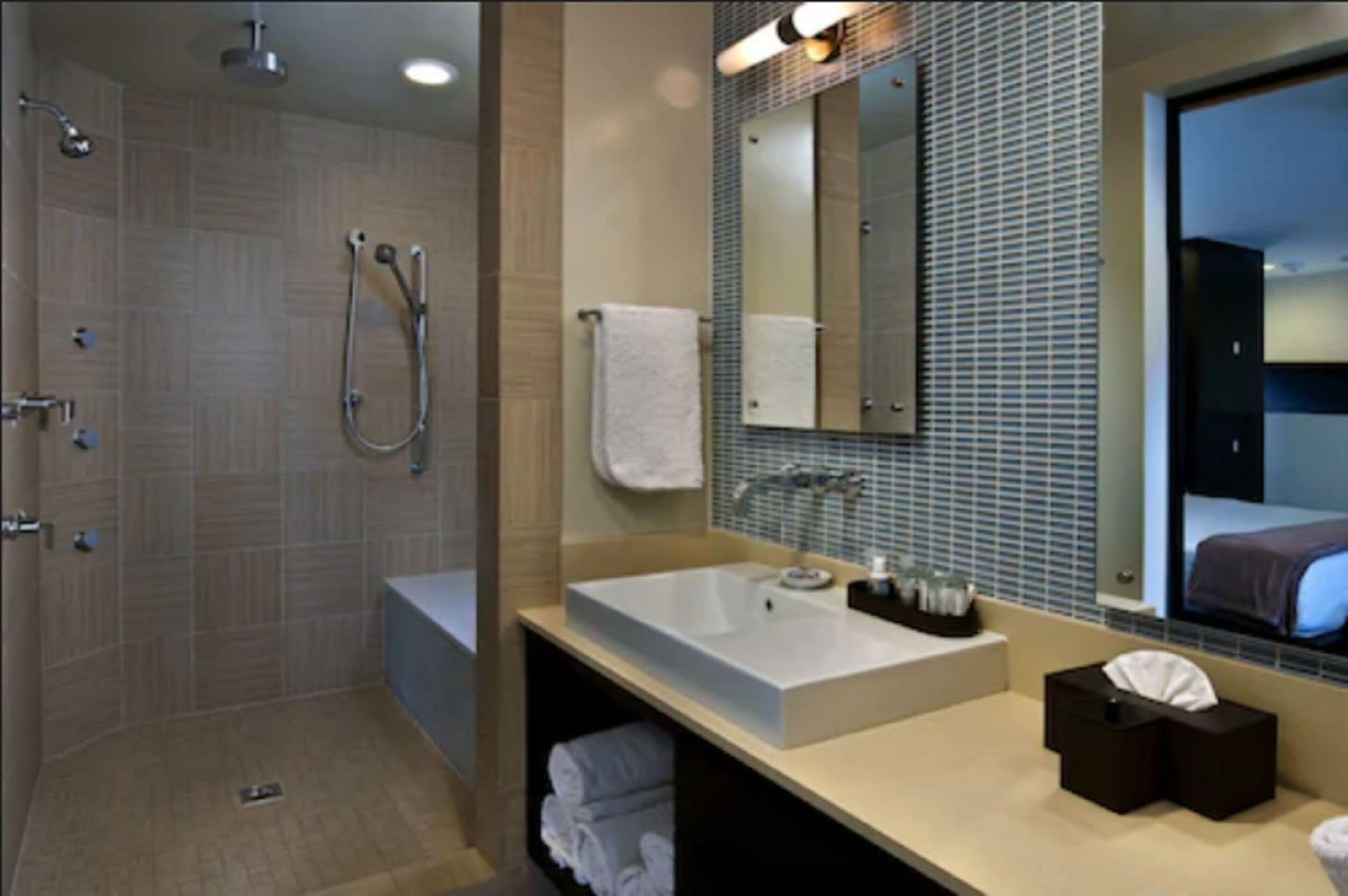 free toiletries, hair dryer, bathrobes, towels