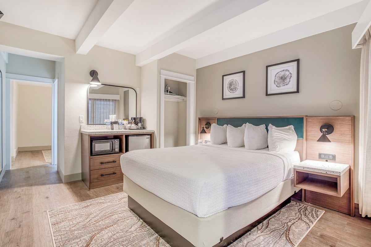 Premium bedding, blackout drapes, iron/ironing board, free WiFi