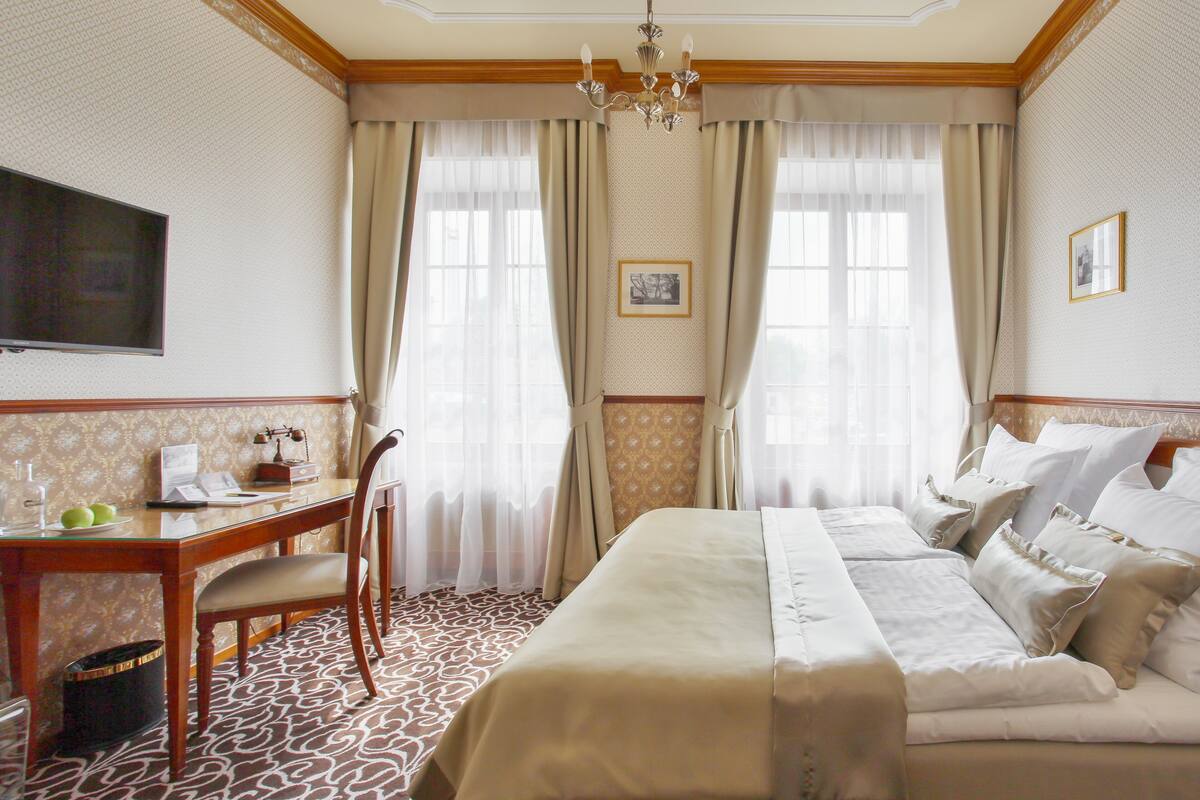 Italienske Frette-laken, sengetøy av topp kvalitet og minibar