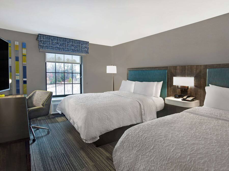 Room, 2 Queen Beds, Refrigerator | Premium bedding, desk, laptop workspace, blackout curtains