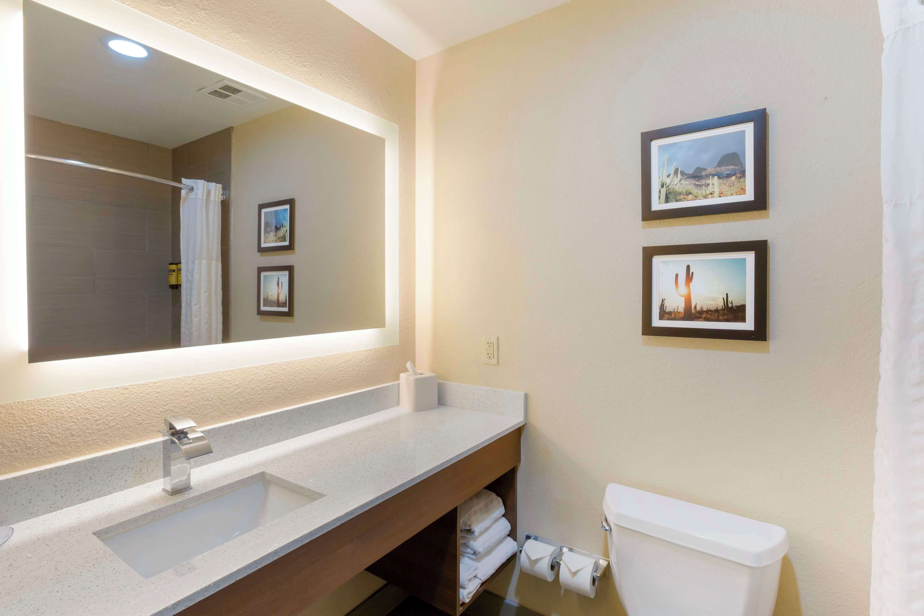 standard room, multiple beds, non smoking, refrigerator & microwave | bathroom | shower, hair dryer, towels