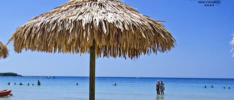 Private beach, sun-loungers, beach umbrellas, scuba diving