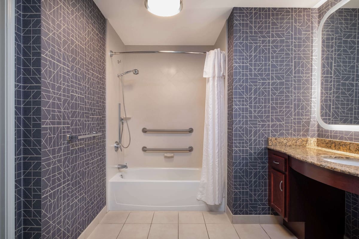 free toiletries, hair dryer, towels