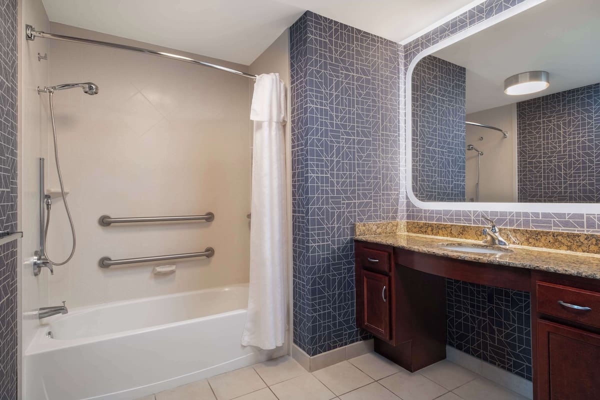 free toiletries, hair dryer, towels