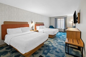 Two queen beds non smoking | Blackout drapes, iron/ironing board, rollaway beds, free WiFi