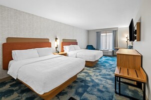 Two queen beds non smoking | Blackout drapes, iron/ironing board, rollaway beds, free WiFi