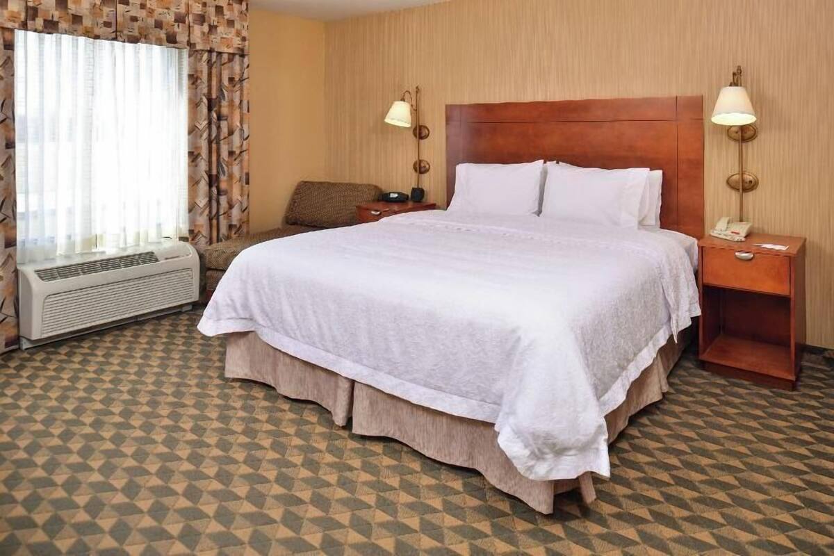 Blackout curtains, iron/ironing board, rollaway beds, free WiFi