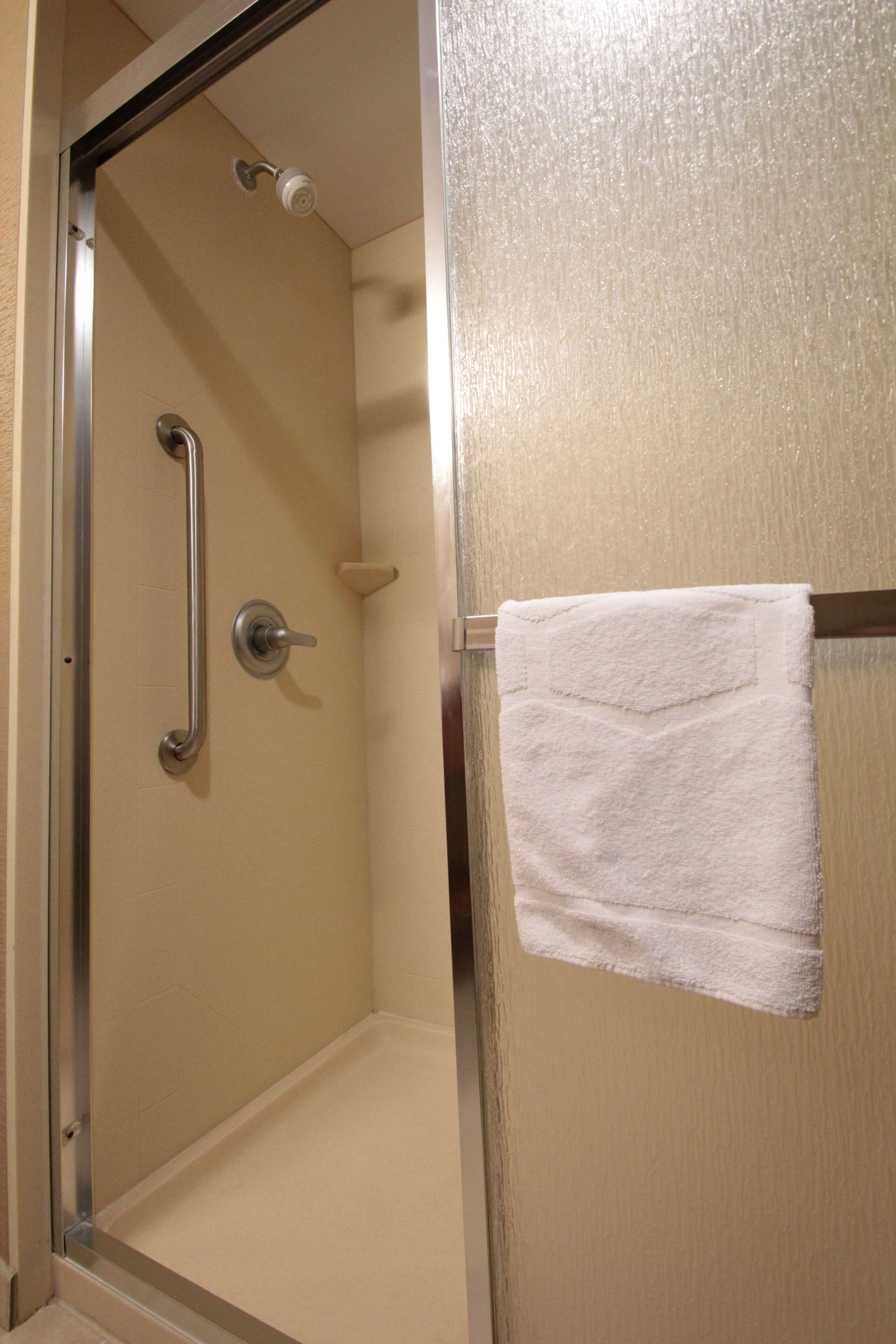 free toiletries, hair dryer, towels, soap