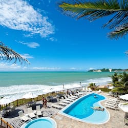 5 outdoor pools, pool loungers
