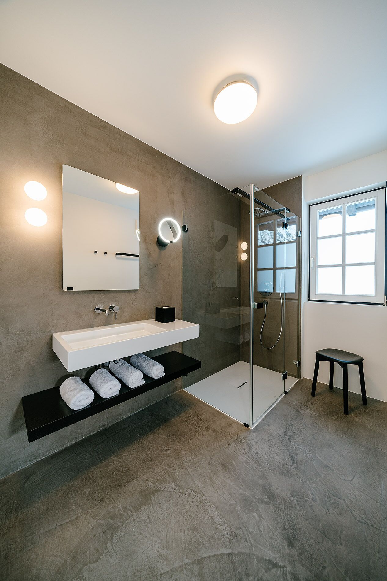 shower, rainfall showerhead, designer toiletries, hair dryer