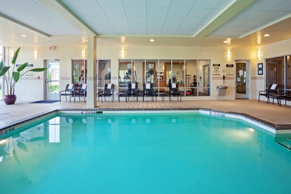 Indoor pool, open 6:00 AM to 11:00 PM, sun loungers