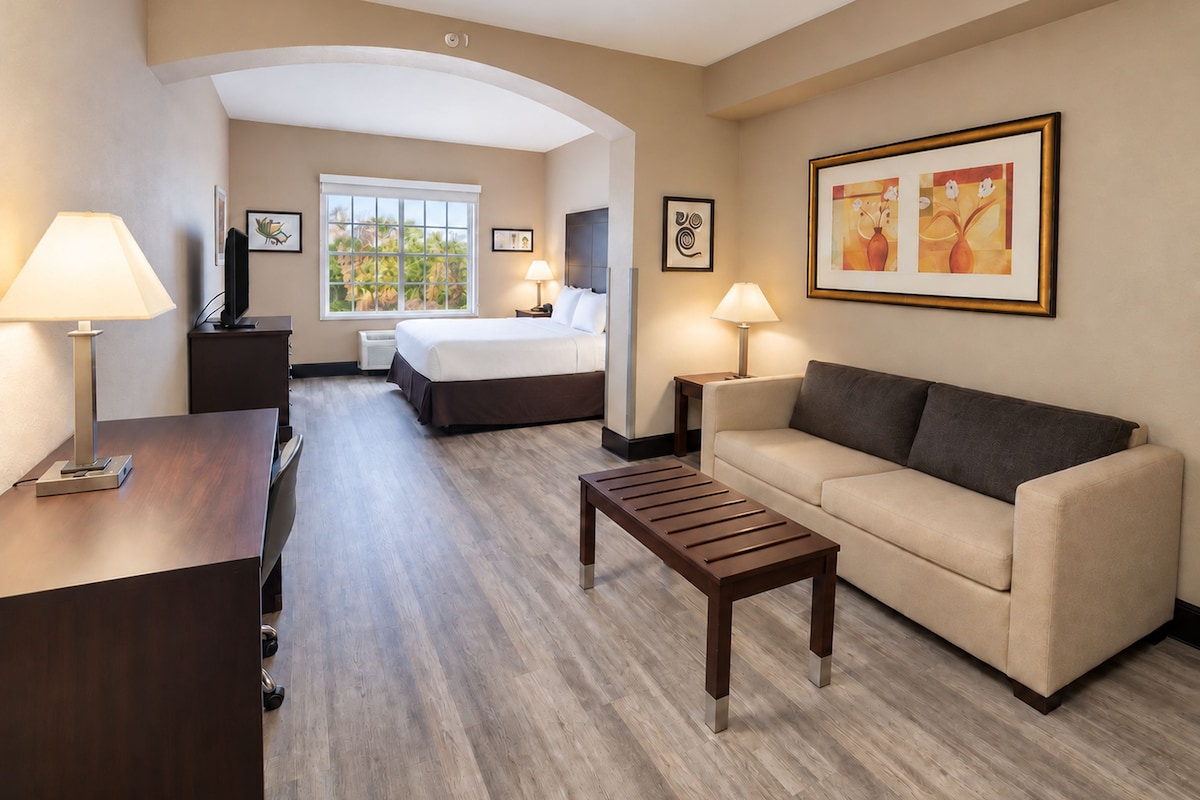 Studio Suite, 1 King Bed with Sofa bed, Non Smoking | Down duvets, desk, laptop workspace, blackout curtains