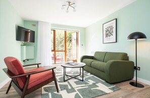 Leilighet – standard, 1 soverom | Oppholdsområde | Flatskjerm-TV