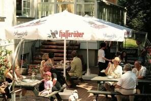Breakfast, lunch served; international cuisine, al fresco dining