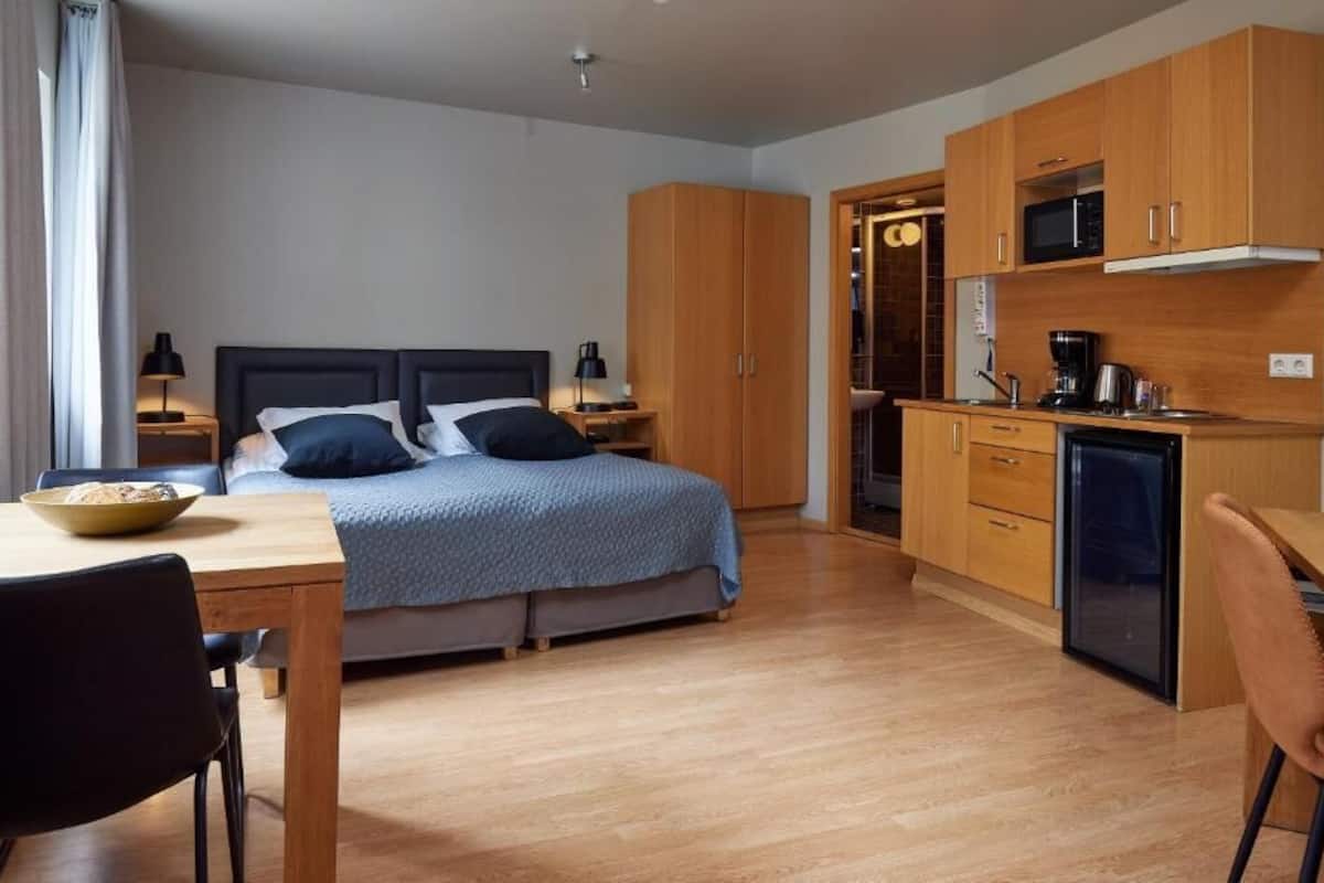 studio | 1 bedroom, minibar, in-room safe, blackout curtains