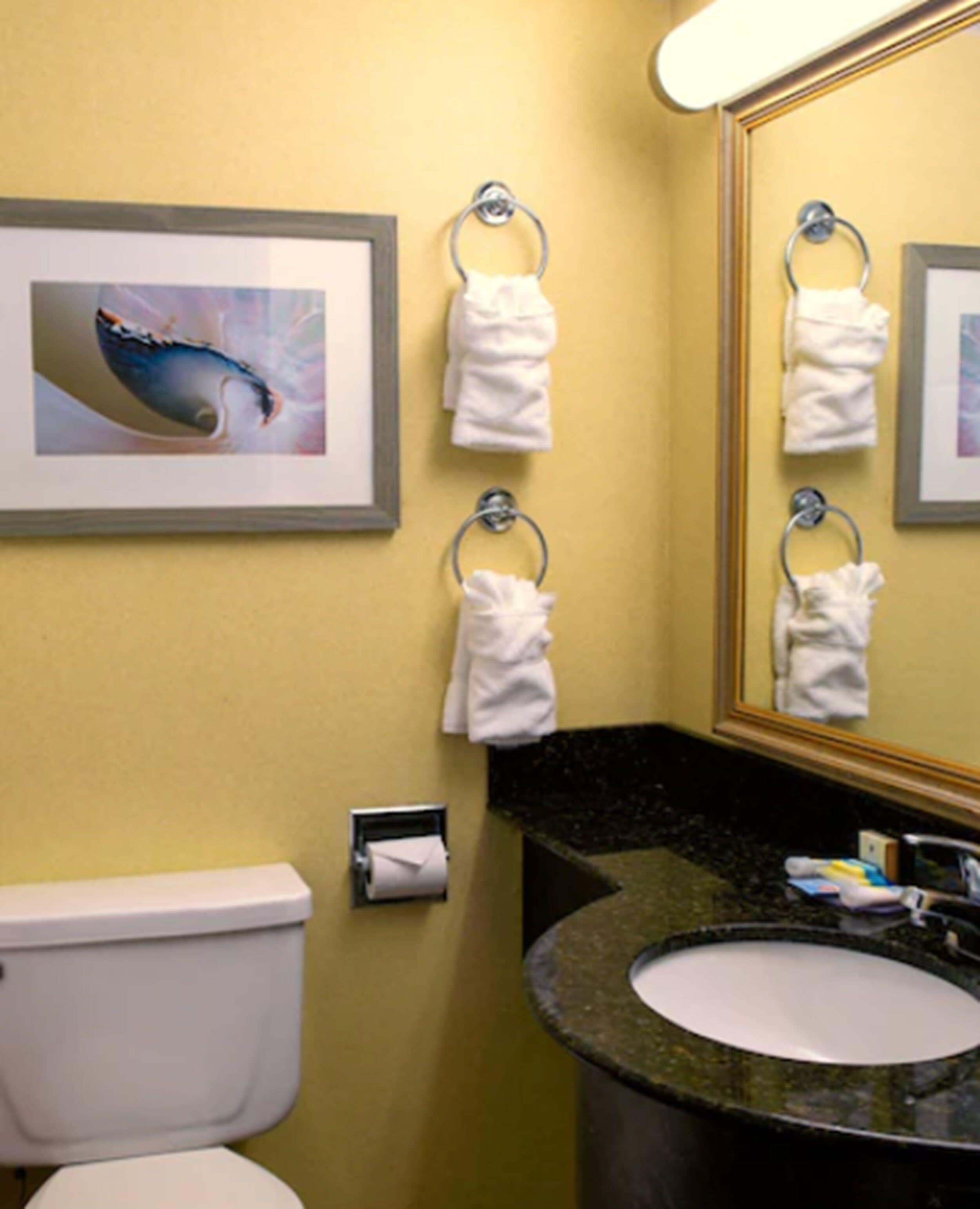 classic room, 2 double beds, balcony, ocean view | bathroom | combined shower/bathtub, hair dryer, towels, soap