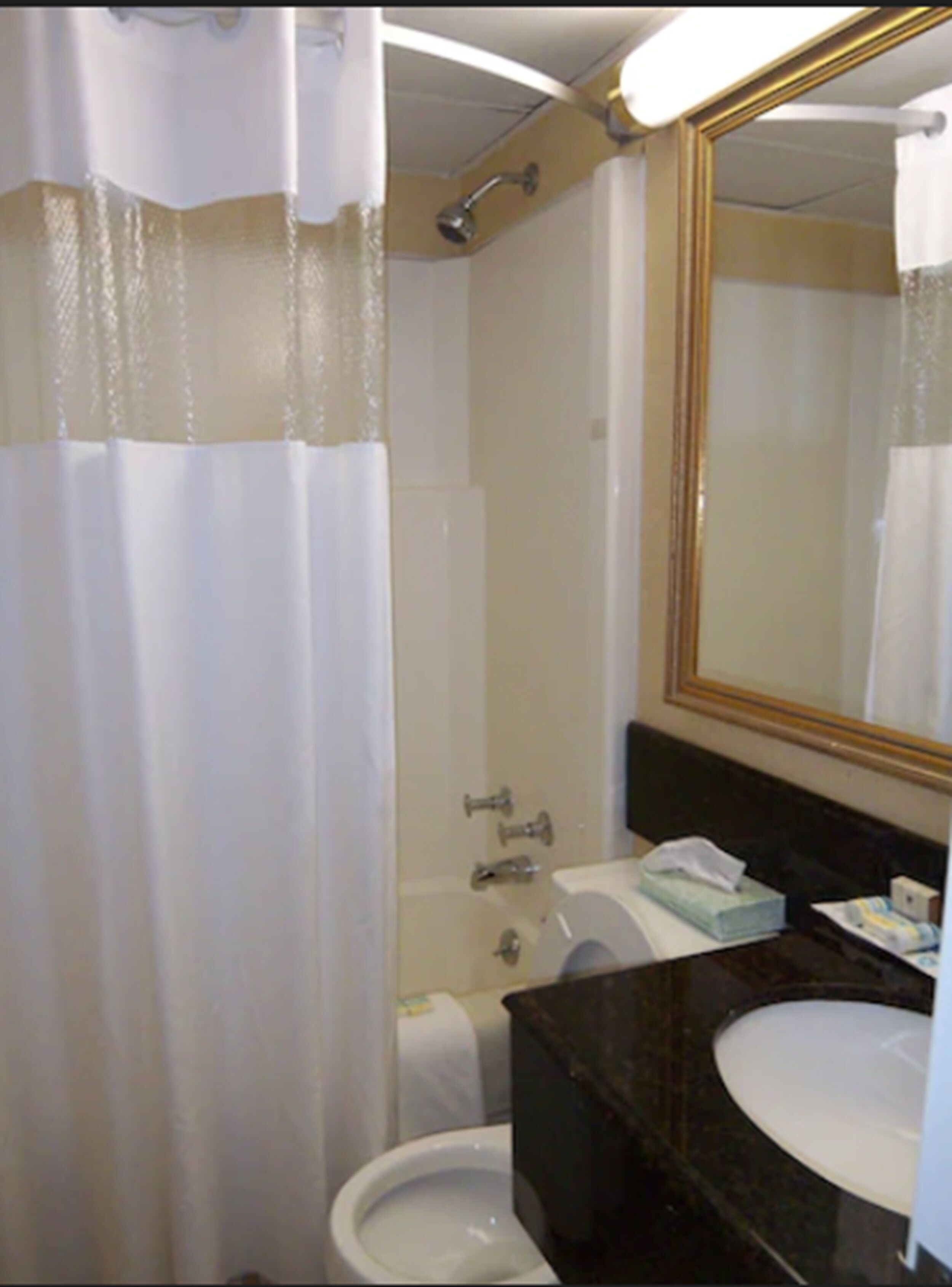 classic room, 2 double beds, balcony, ocean view | bathroom | combined shower/bathtub, hair dryer, towels, soap