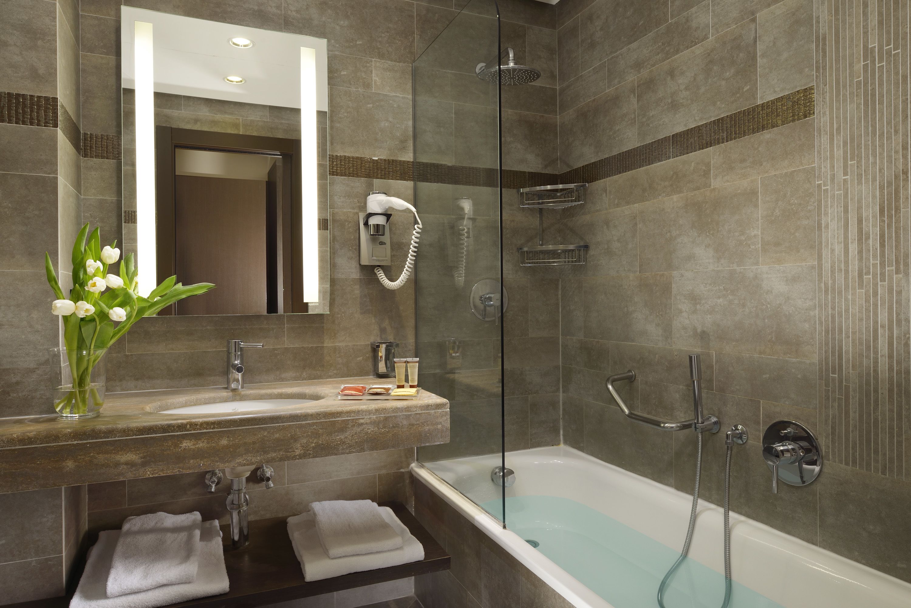 comfort room | bathroom | shower, rainfall showerhead, free toiletries, hair dryer