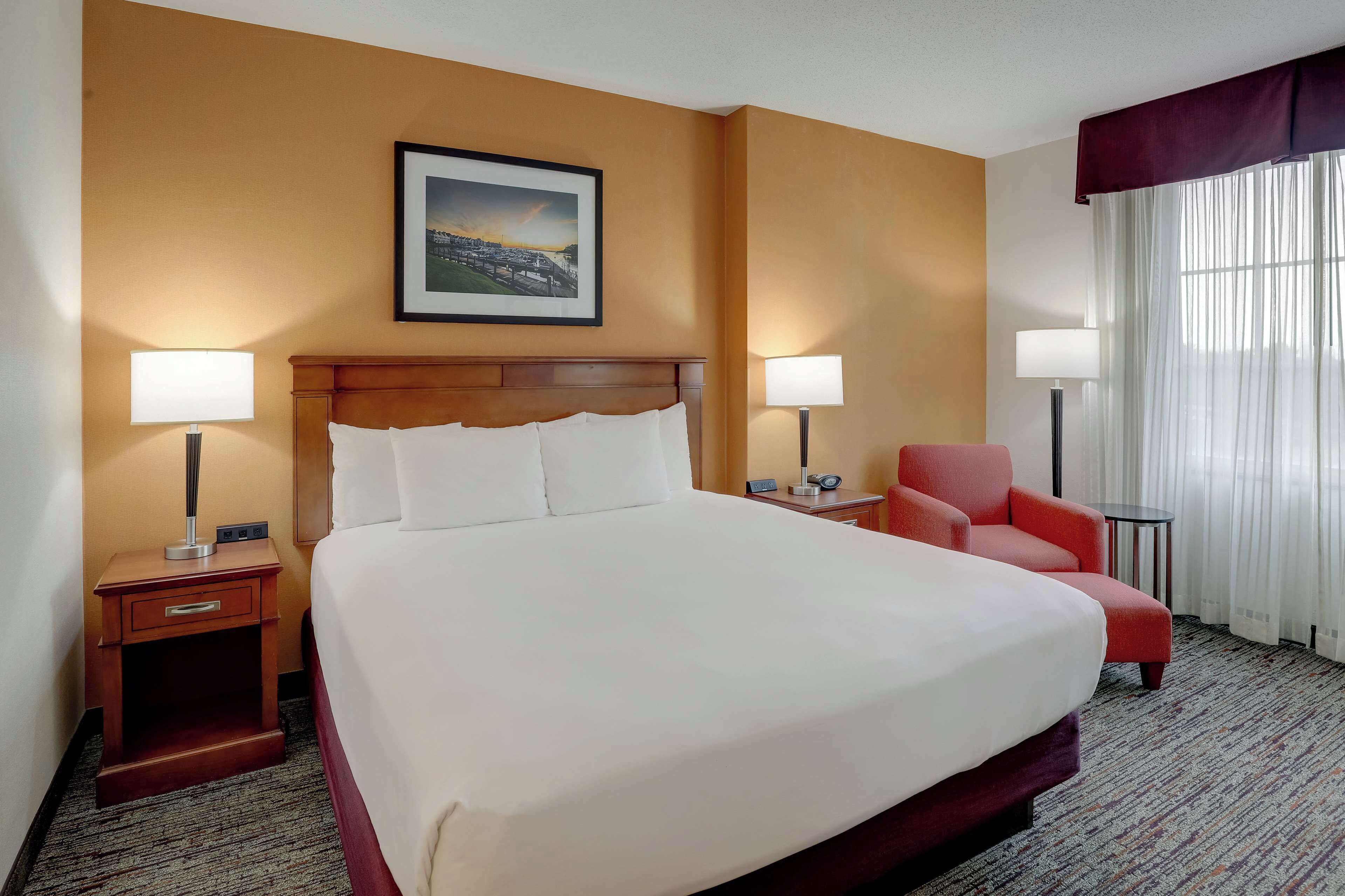 desk, blackout curtains, iron/ironing board, free cots/infant beds