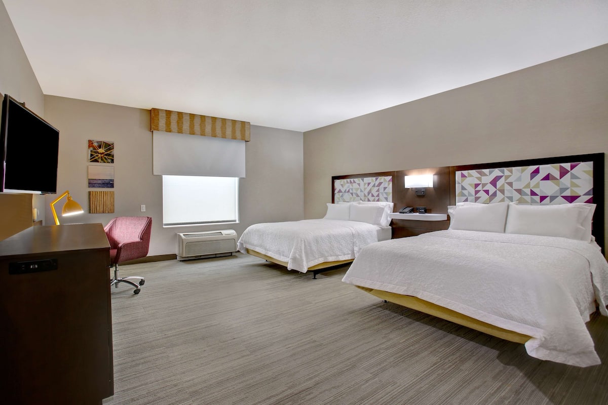 Room, 2 Queen Beds, Accessible, Non Smoking | In-room safe, iron/ironing board, free cribs/infant beds, rollaway beds