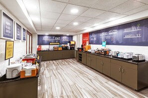 Free daily buffet breakfast