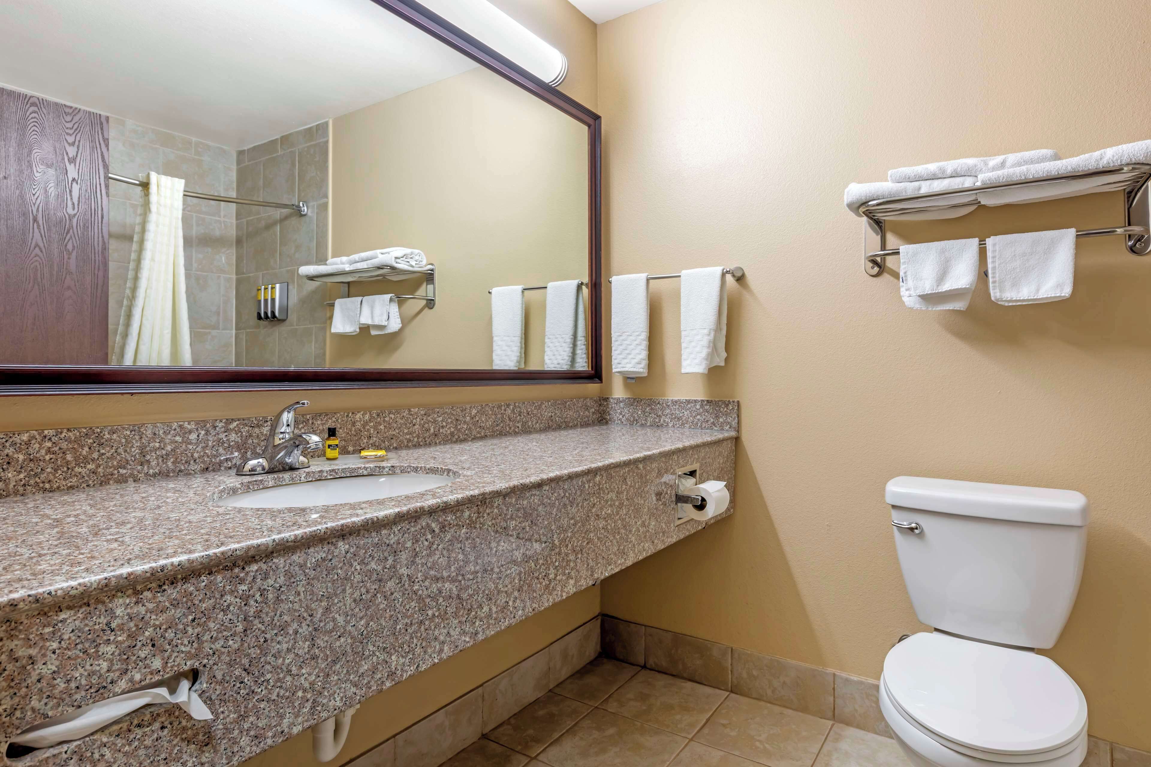 Suite, 1 King Bed, Non Smoking, Jetted Tub | Bathroom | Free toiletries, hair dryer, towels, soap