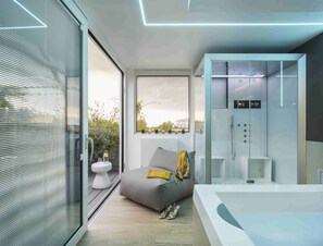 Suite, terraza, vistas al lago (Jacuzzi Sweet SPA) | Ropa de cama de alta calidad, minibar, caja fuerte y escritorio