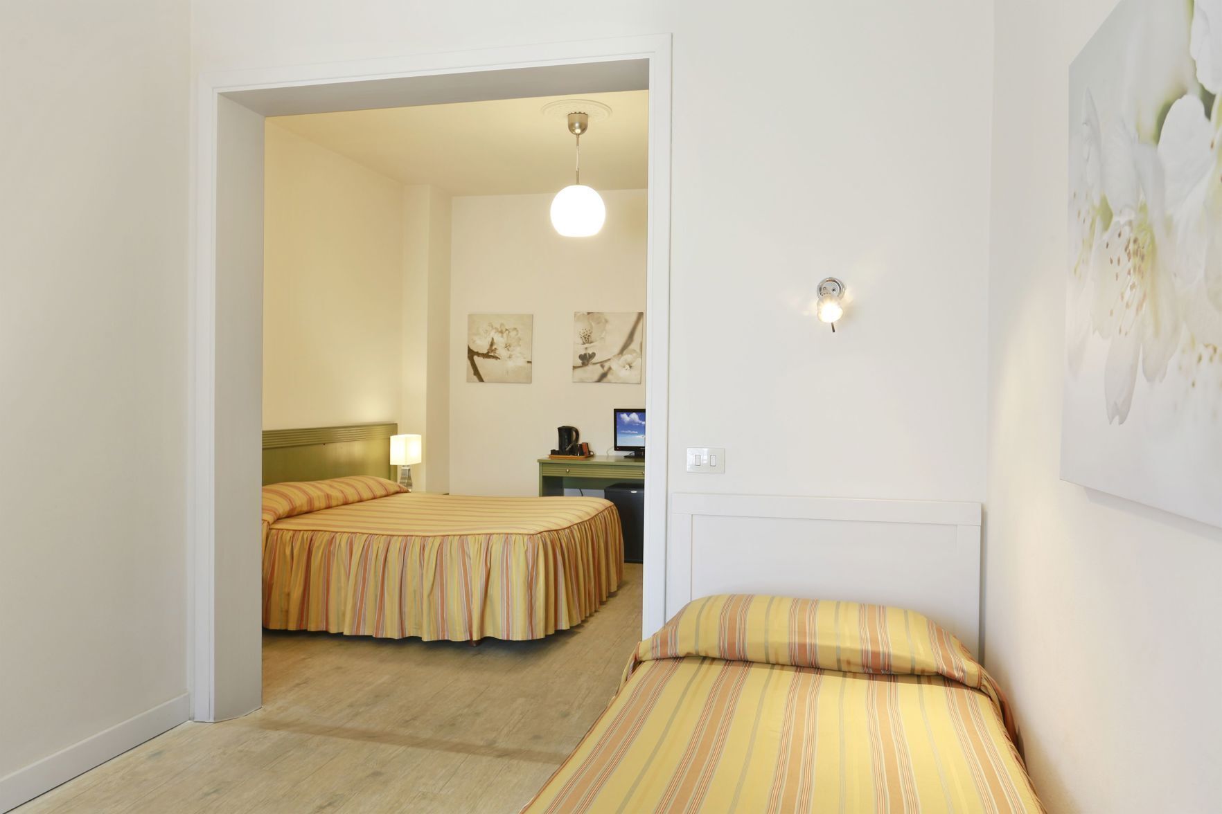 Frette Italian sheets, Select Comfort beds, minibar, in-room safe