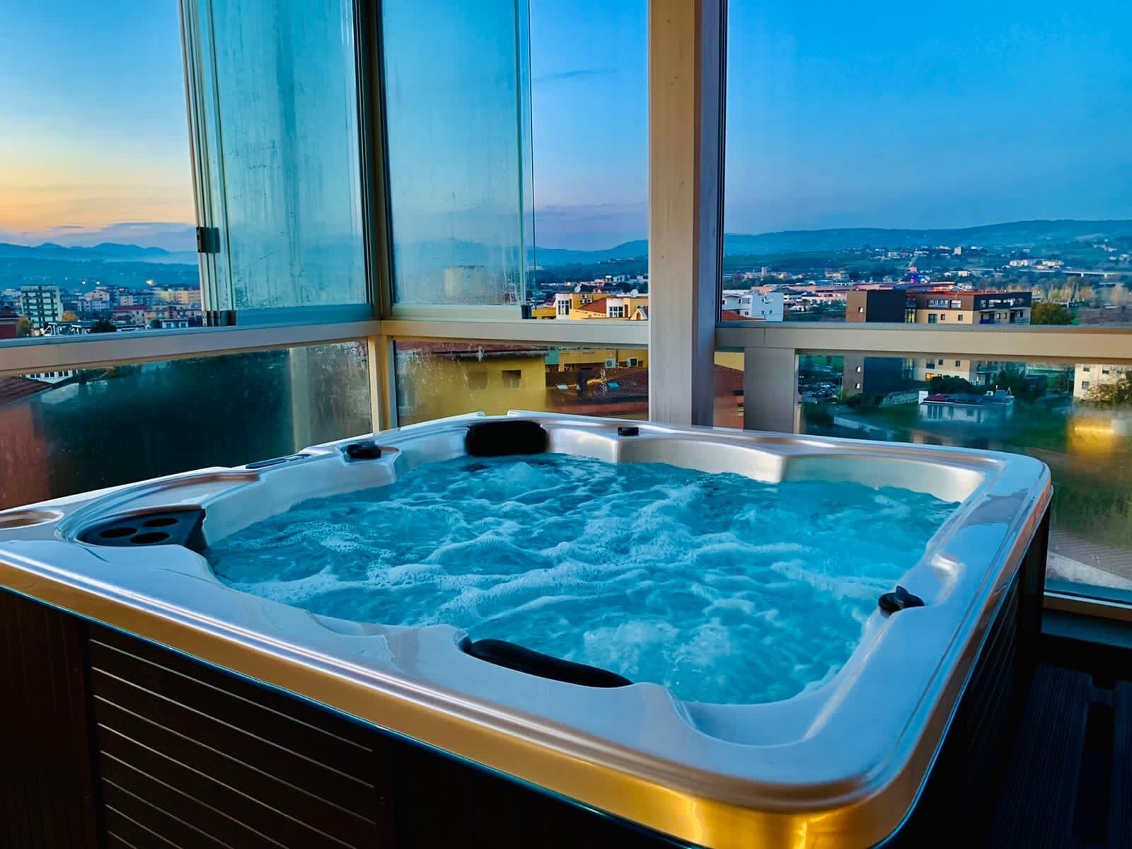 indoor spa tub