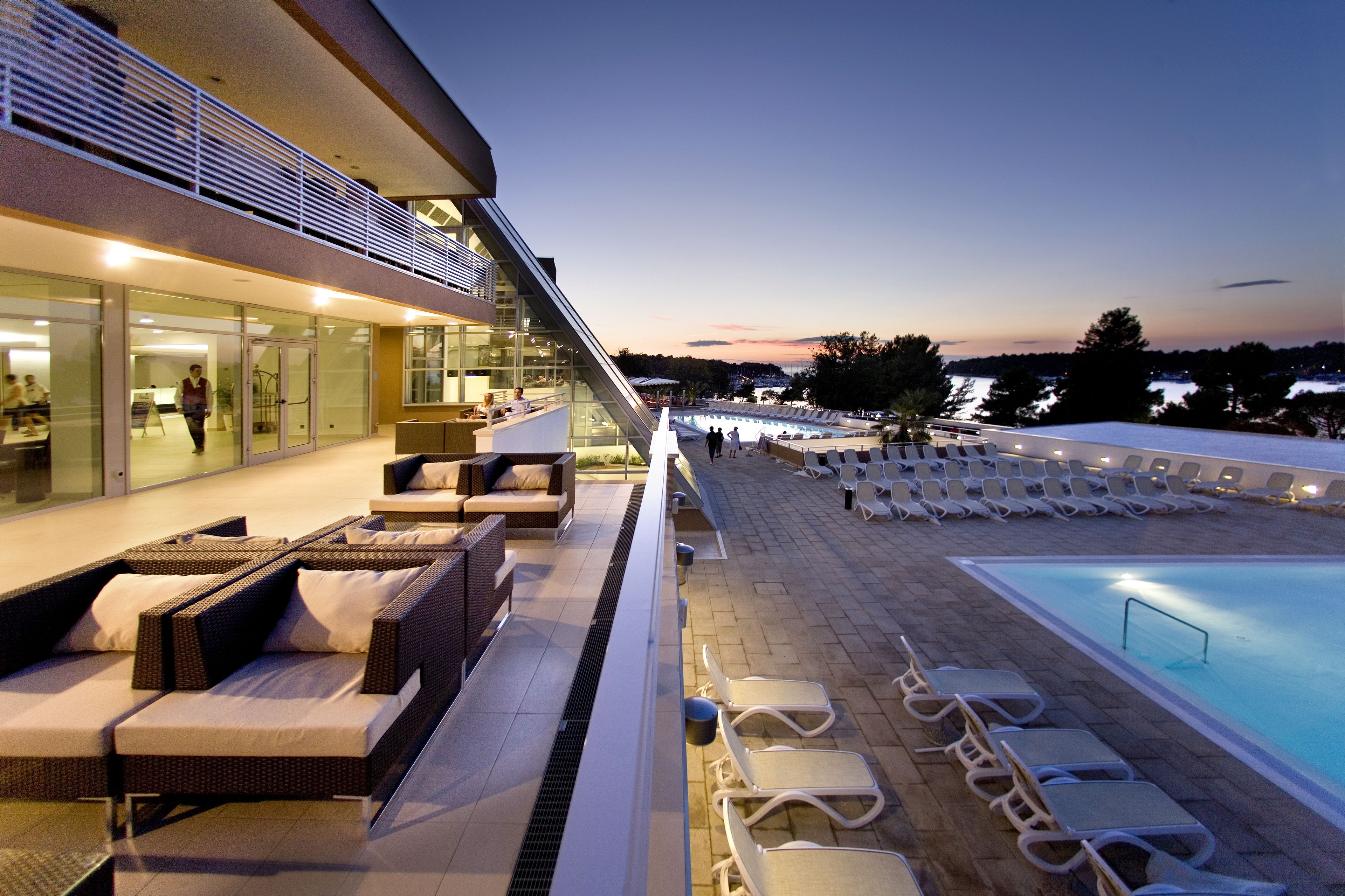 2 outdoor pools, pool umbrellas, pool loungers