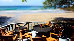 Private beach, white sand, sun-loungers, beach umbrellas
