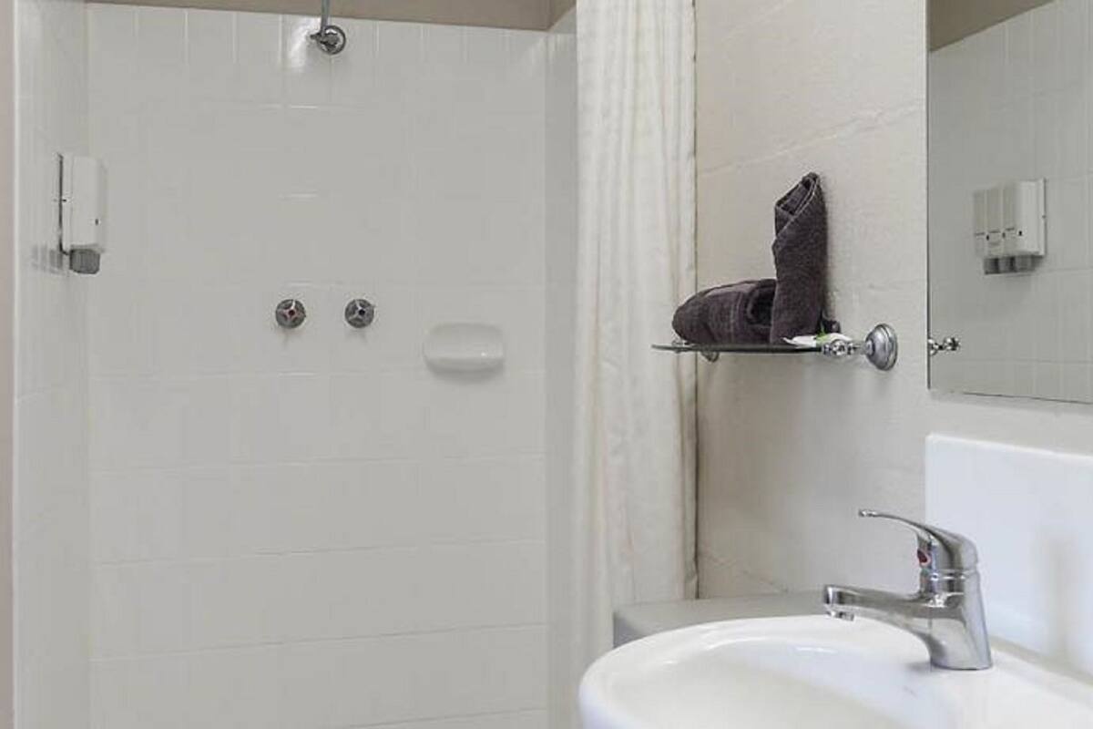 Bathroom | Shower, free toiletries, hair dryer, towels