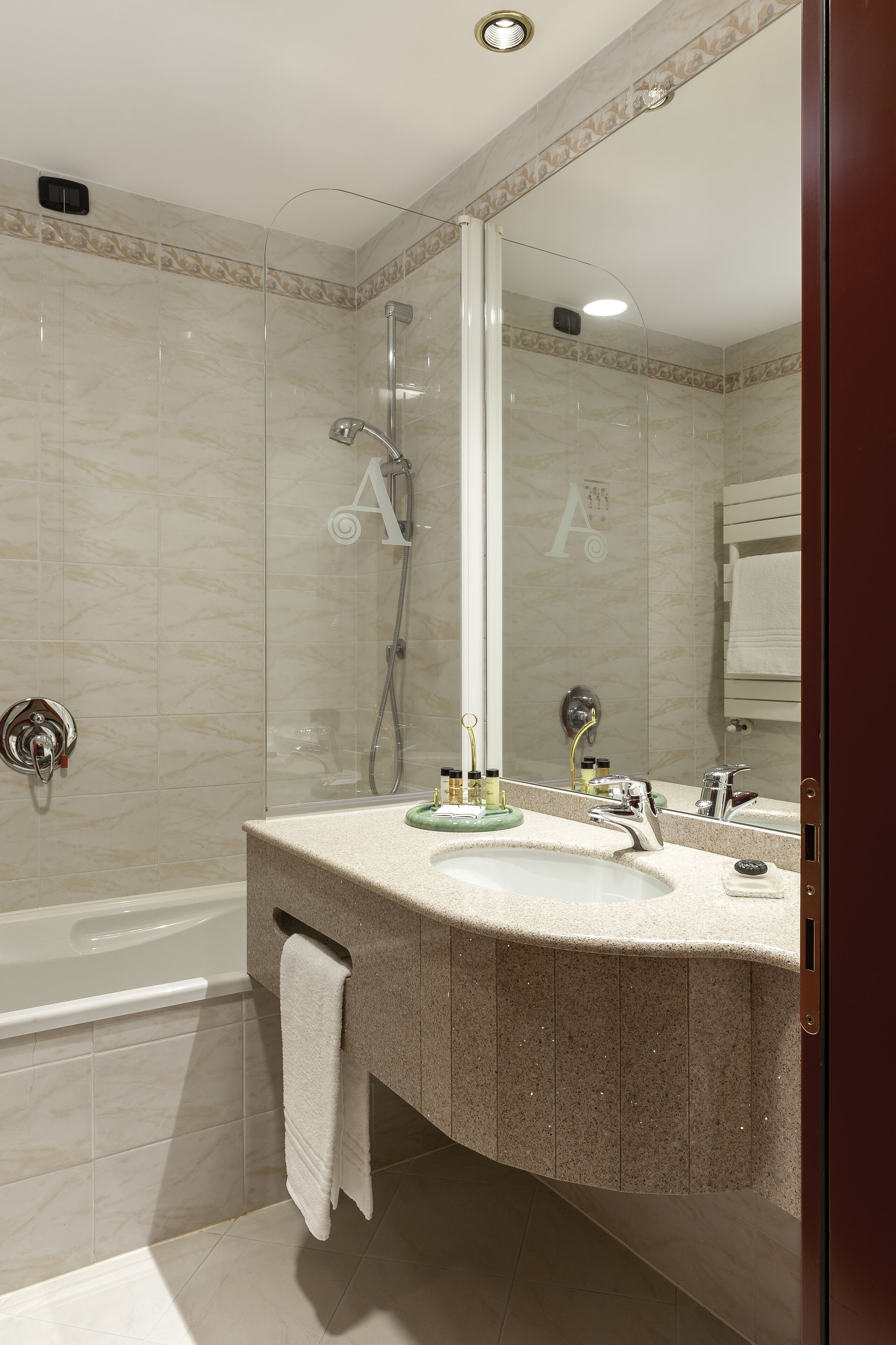 free toiletries, hair dryer, slippers, bidet