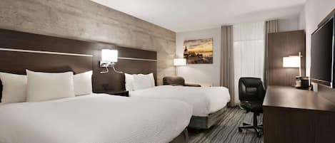 Chambre, 2 grands lits, non-fumeur | Literie de qualité, lit avec matelas à plateau-coussin, coffre-fort