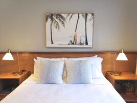 Blackout drapes, iron/ironing board, free WiFi, bed sheets