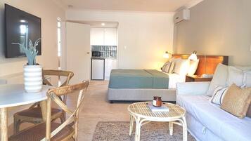 Blackout curtains, iron/ironing board, free WiFi, bed sheets