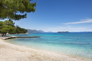 Am Strand, Sonnenschirme