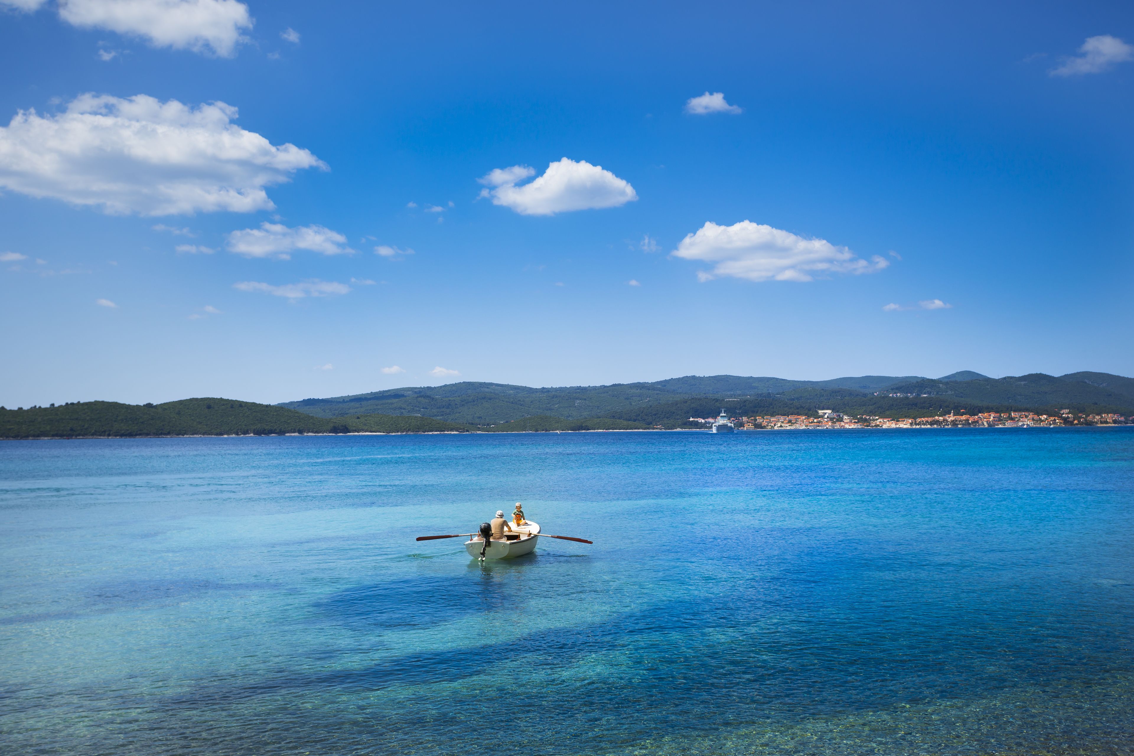 on the beach, beach umbrellas