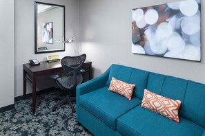 Deluxe Suite, 1 King Bed | Premium bedding, desk, laptop workspace, blackout drapes