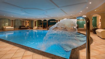 Indoor pool, outdoor pool, open 8:00 AM to 7:00 PM, sun loungers