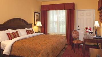 Premium bedding, desk, soundproofing, iron/ironing board