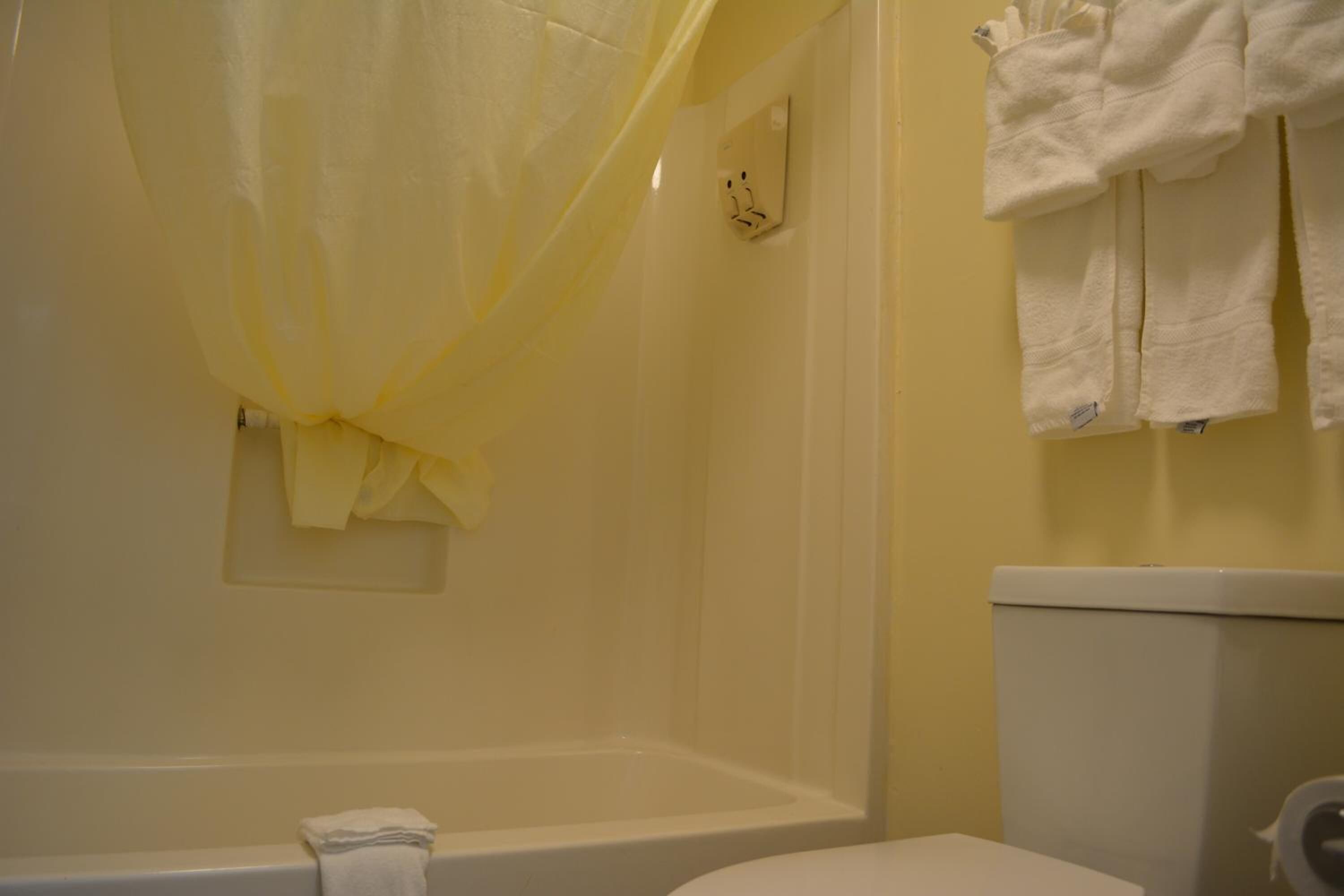Ensemble douche/baignoire, articles de toilette gratuits, sèche-cheveux