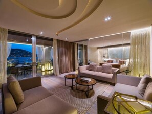 Presidential Suite, Terrace, Sea View | Living area