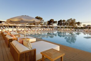 3 outdoor pools, open 10:00 AM to 6:30 PM, pool umbrellas, pool loungers - The Signature Level at TRS Ibiza Hotel - Adults Only (Sant Antoni de Portmany)