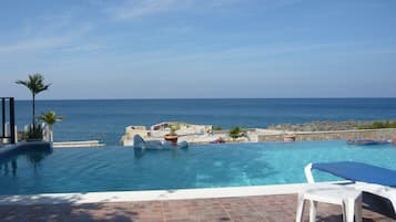 Piscina all'aperto, lettini